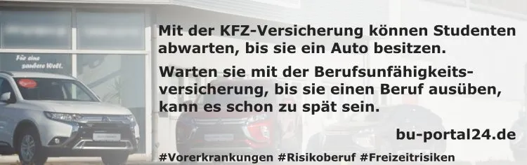 Warten Studenten mit der Berufsunfähigkeitsversicherung bis zum Ausüben des Berufs, kann es schon zu spät sein.