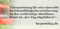 Wichtig ist der rechtzeitige Abschluss wenn der Zug abgefahren ist