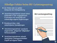 Fehler beim BU-Leistungsantrat