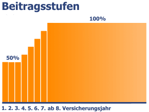 Darstellung der Beitragsstufen