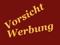 Schriftzug: Vorsicht Werbung